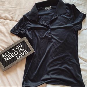 Black golf shirt